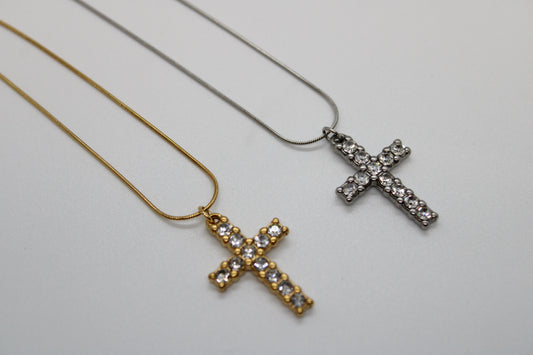 Collana Croce Zirconata